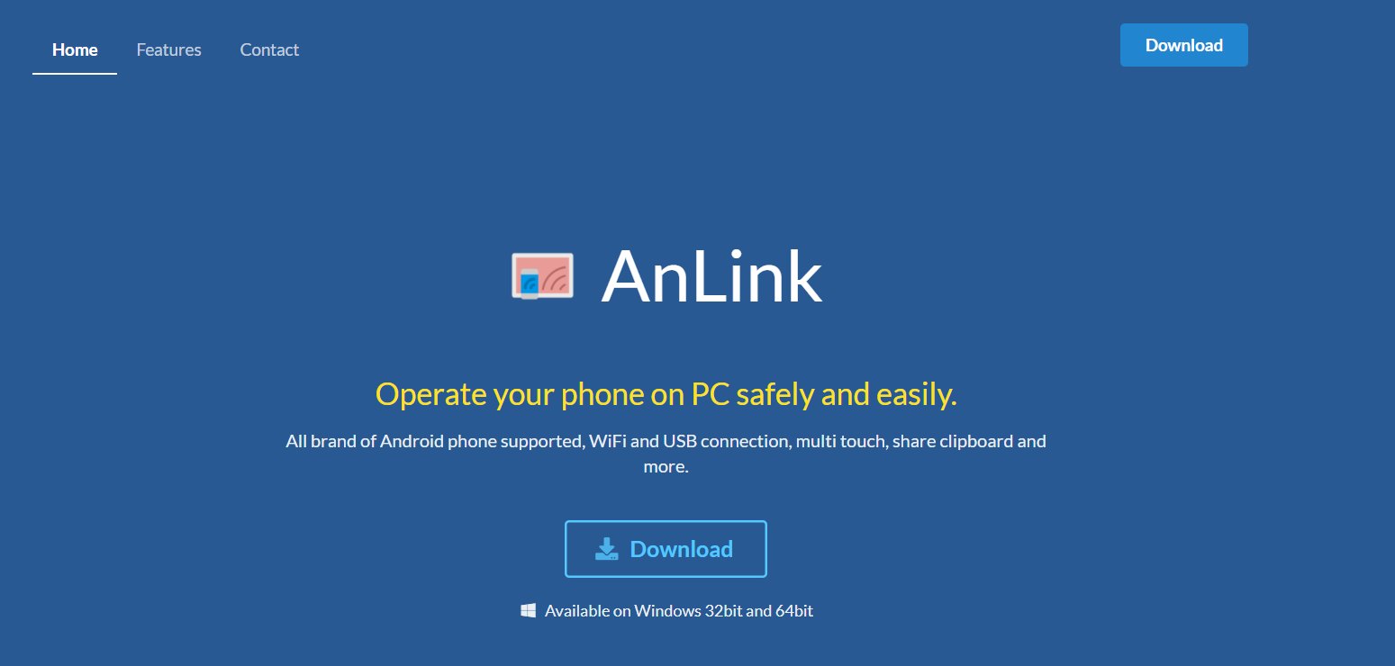 AnLink（附汉语翻译）在电脑上实际操作手机上